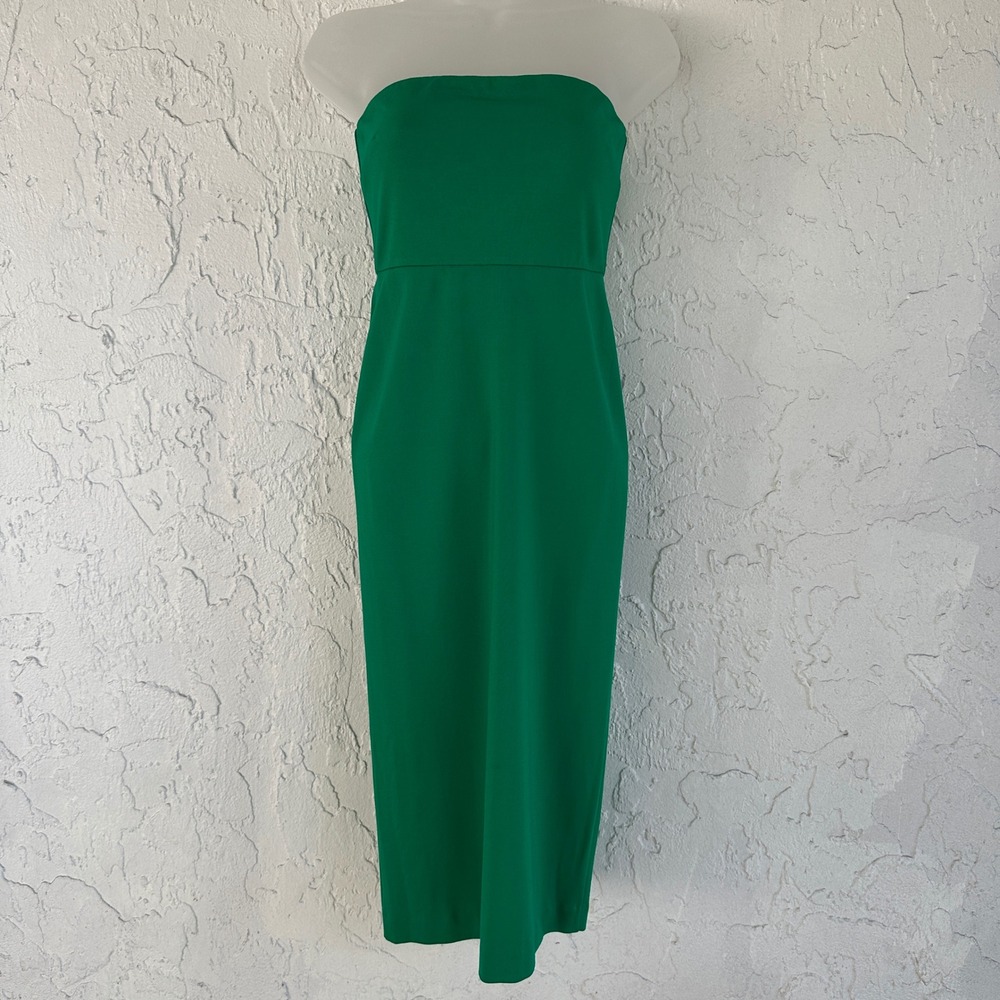 NBD Emerald Green Strapless Midi Dress XS Cocktail Formal Party Evening